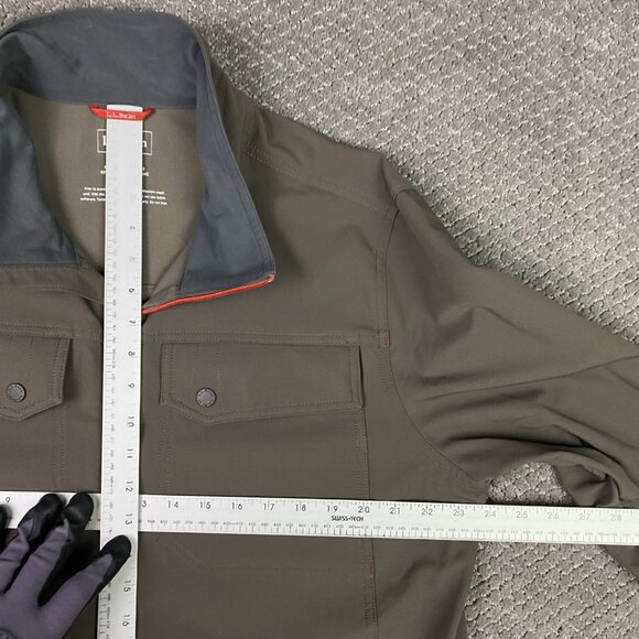 NWOT LL Bean All-Terrain Soft Shell Jacket Men's Large Brown Full Zip Stretch - Picture 8 of 13
